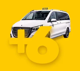 Yellow TAXI zapewnia przestronną taksówkę do przewozu 6 osób